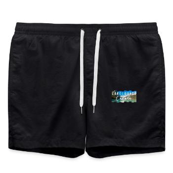 Lake Louise Kanada Souvenir - Badeshorts - Schwarz - Vorne - AI Model Male 185 light (185cm)