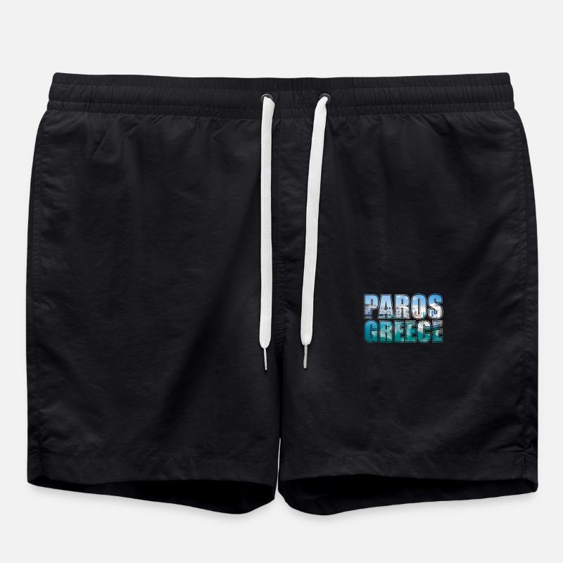 Paros Greece Souvenir - Swim Trunks - black