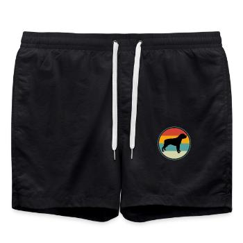 Rottweiler Retro - Badeshorts - Schwarz - Vorne - AI Model Male 185 light (185cm)