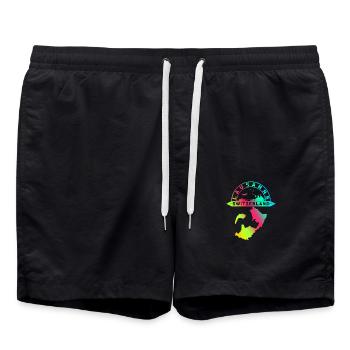 Lausanne Switzerland Souvenir - Swim Trunks - black - Front - AI Model Male 185 light (185cm)