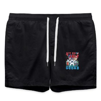 4th of july Squad - Badeshorts - Schwarz - Vorne - AI Model Male 185 light (185cm)