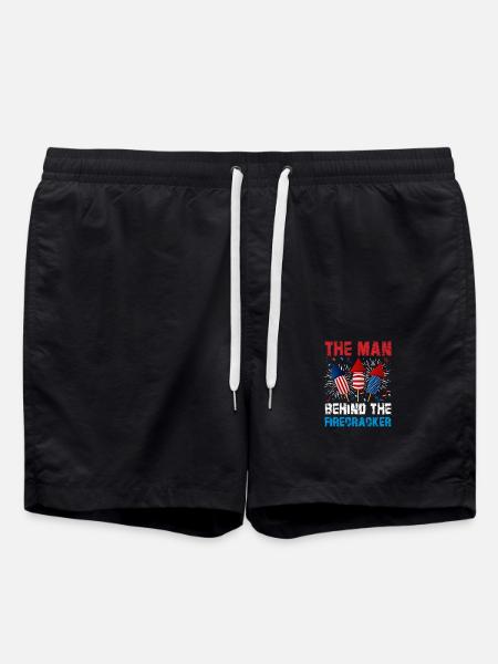 The Man behind the Firecracker - Swim Trunks - black