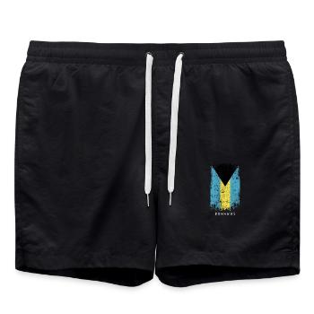 Souvenir avec le drapeau du pays des Bahamas - Short de bain - noir - Devant - AI Model Male 185 light (185cm)
