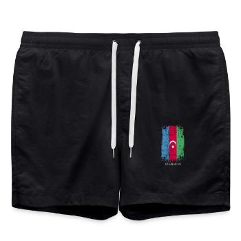 Souvenir avec le drapeau du pays de l’Azerbaïdjan - Short de bain - noir - Devant - AI Model Male 185 light (185cm)
