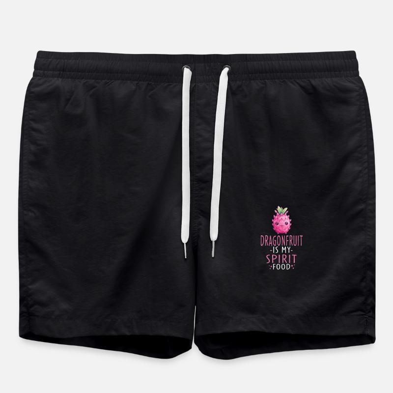 Dragon Fruit Kawaii - Swim Trunks - black