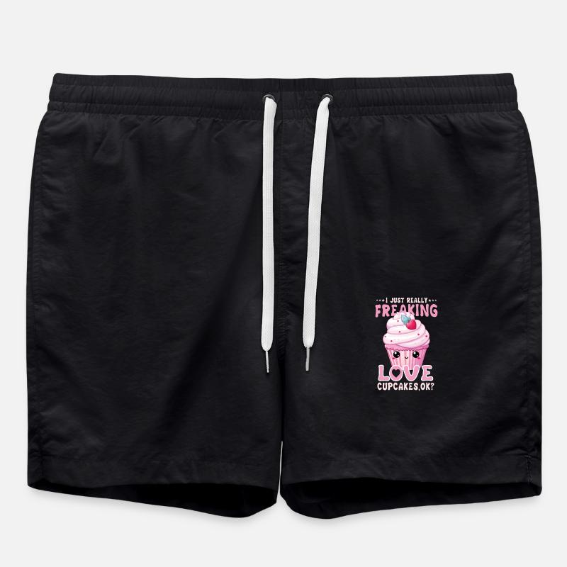 Cupcake Kawaii - Swim Trunks - black