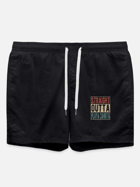 Straight Outta Playa Cahuita - Swim Trunks - black