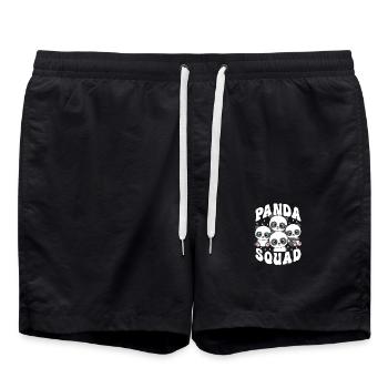 Panda Trupp - Badeshorts - Schwarz - Vorne - AI Model Male 185 light (185cm)