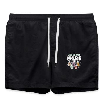 Bubble Tea Boba Tee Kawaii - Badeshorts - Schwarz - Vorne - AI Model Male 185 light (185cm)