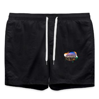 Mumbai Indien Souvenir - Badeshorts - Schwarz - Vorne - AI Model Male 185 light (185cm)