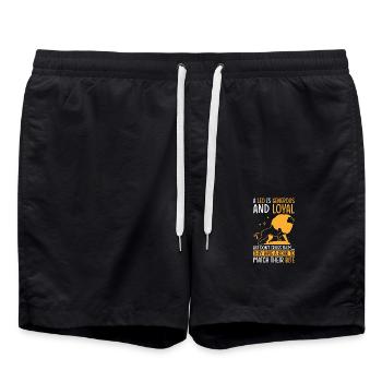 Horoscope astrologique du signe du zodiaque Lion - Short de bain - noir - Devant - AI Model Male 185 light (185cm)
