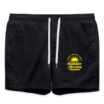 Matin personne été - Short de bain - noir - Devant - AI Model Male 185 light (185cm)