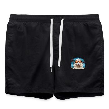 Maremmano Abruzzese German Shepherd - Swim Trunks - black - Front - AI Model Male 185 light (185cm)