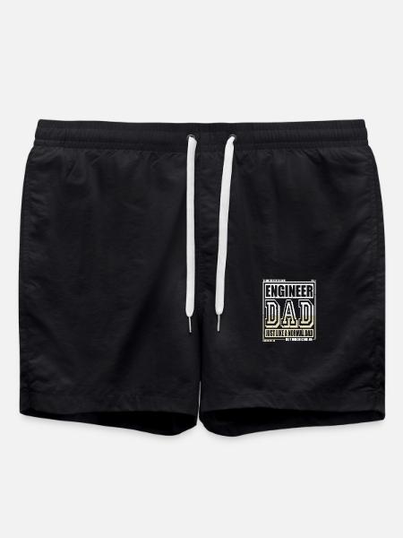 Engineer Daddy Gift - Swim Trunks - black