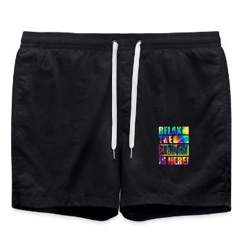 Préposé à la station-service drôle de dicton - Short de bain - noir - Devant - AI Model Male 185 light (185cm)