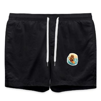 Capybara Surfeur - Short de bain - noir - Devant - AI Model Male 185 light (185cm)