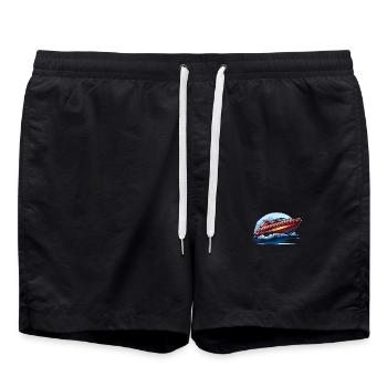 Canot automobile - Short de bain - noir - Devant - AI Model Male 185 light (185cm)