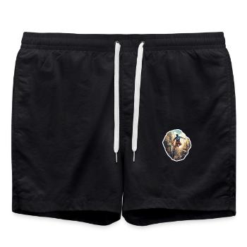 Parkour - Short de bain - noir - Devant - AI Model Male 185 light (185cm)