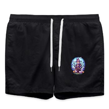 Maison hantée d’anime - Short de bain - noir - Devant - AI Model Male 185 light (185cm)