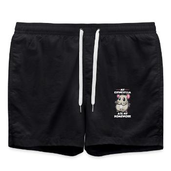 Chinchilla Funny Girl - Swim Trunks - black - Front - AI Model Male 185 light (185cm)