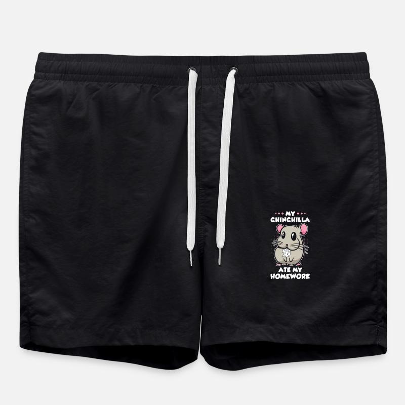 Chinchilla drôle de fille - Short de bain - noir