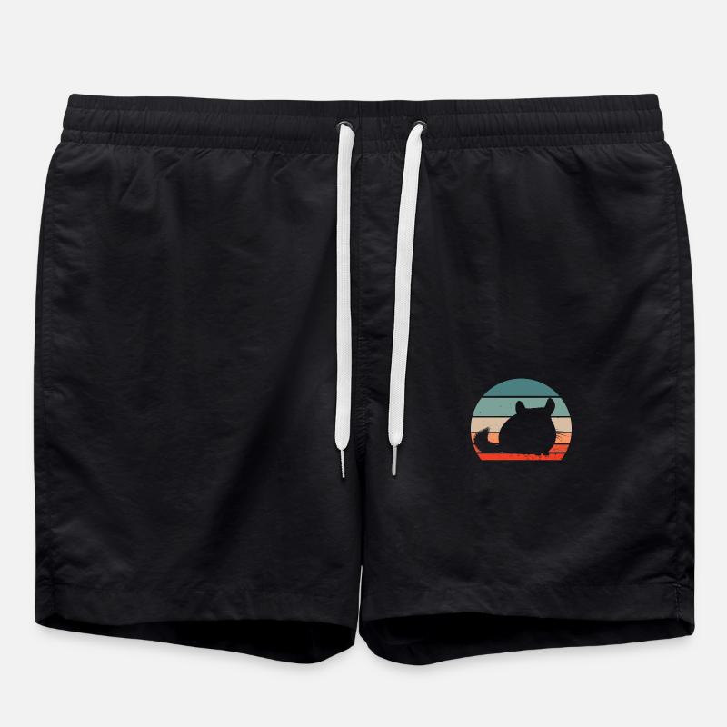 Chinchilla Retro - Swim Trunks - black