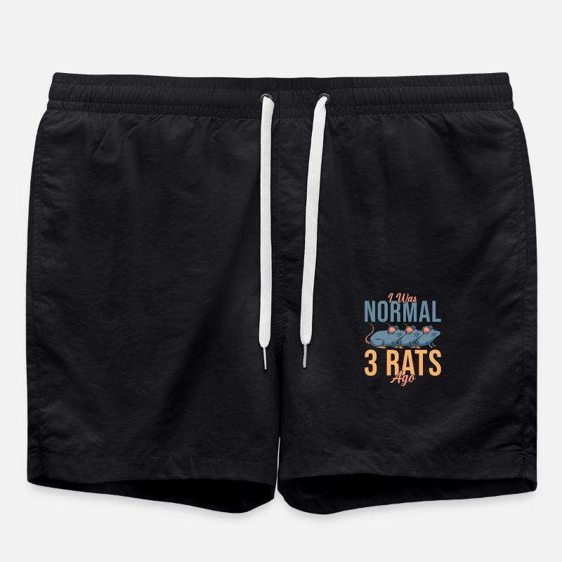 Rat Lover Gift - Swim Trunks - black