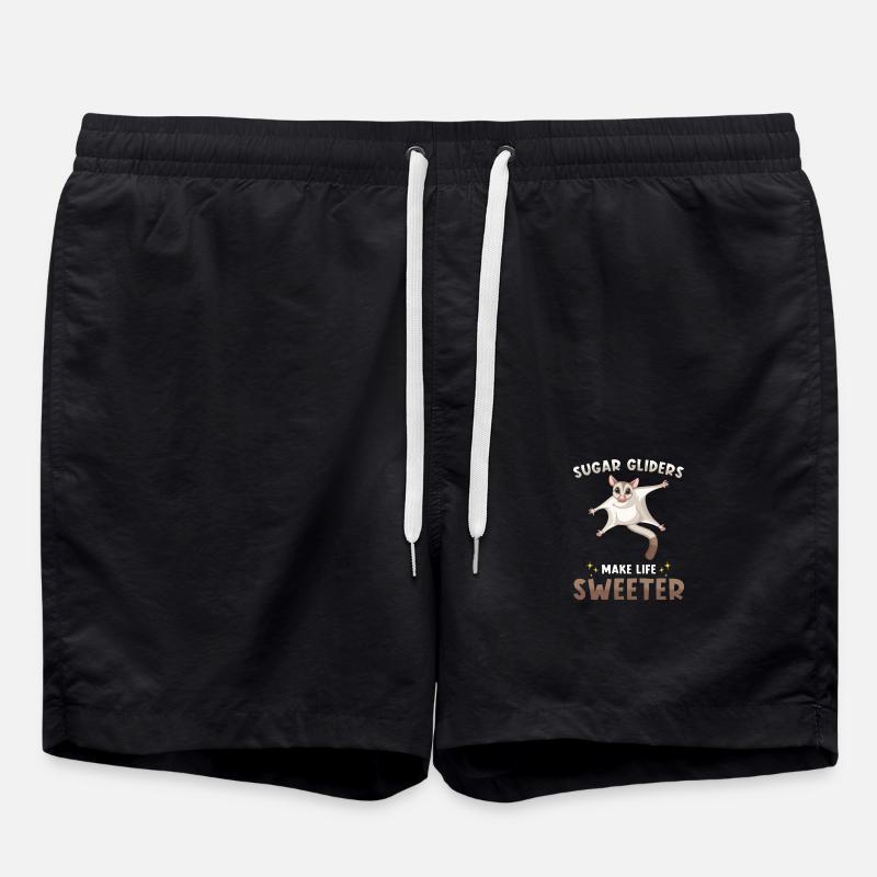 Sugar Glider Spruch - Badeshorts - Schwarz