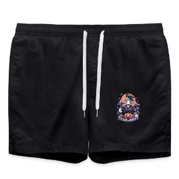 Anime Halloween - Swim Trunks - black - Front - AI Model Male 185 light (185cm)