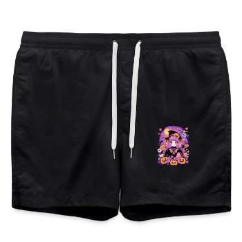 Manga Halloween - Short de bain - noir - Devant - AI Model Male 185 light (185cm)