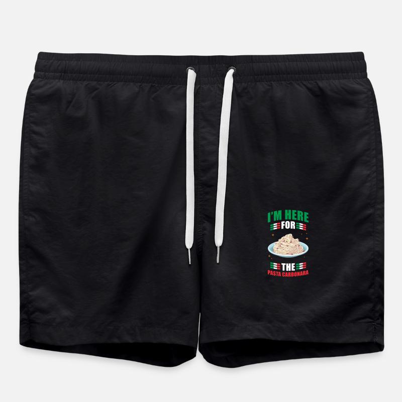 Pasta Carbonara - Badeshorts - Schwarz