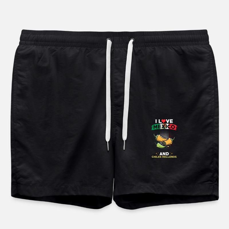 Chiles Rellenos Mexico Mexican - Swim Trunks - black