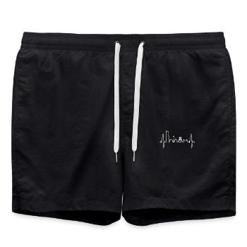 Essen Skyline Herzschlag Ruhrpott Fan Herz Essener - Short de bain - noir - Devant - AI Model Male 185 light (185cm)