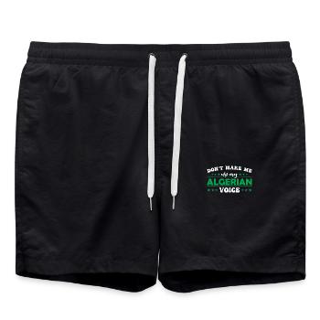 Zwinge Mich Nicht, Meine Jamaikanische Stimme Zu - Badeshorts - Schwarz - Vorne - AI Model Male 185 light (185cm)