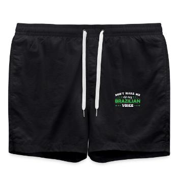 Don't force me to use my Jamaican voice - Swim Trunks - black - Front - AI Model Male 185 light (185cm)