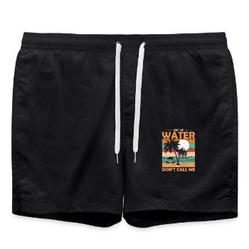 Taucher Rente - Badeshorts - Schwarz - Vorne - AI Model Male 185 light (185cm)