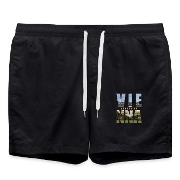 Vienna Austria Souvenir - Swim Trunks - black - Front - AI Model Male 185 light (185cm)