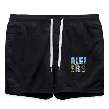 Algiers Algeria Souvenir - Swim Trunks - black - Front - AI Model Male 185 light (185cm)