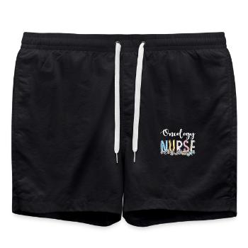 Gift idea for oncology nurses - Swim Trunks - black - Front - AI Model Male 185 light (185cm)