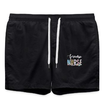 Gift idea for forensic nurses - Swim Trunks - black - Front - AI Model Male 185 light (185cm)