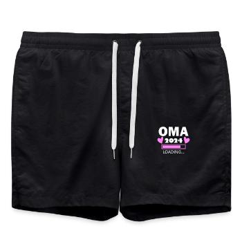 Oma 2024 - Oma werden - Oma loading 2024 - Badeshorts - Schwarz - Vorne - AI Model Male 185 light (185cm)