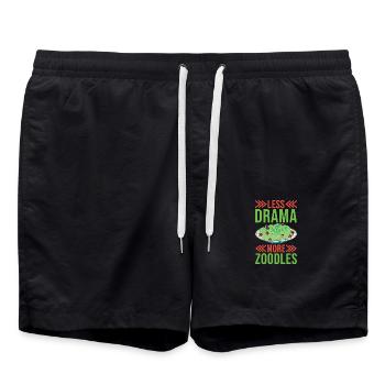 Zoodles Zucchini Pasta Saying - Swim Trunks - black - Front - AI Model Male 185 light (185cm)