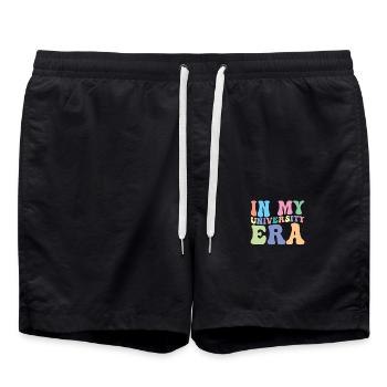 Université Retro Groovy Étudiant - Short de bain - noir - Devant - AI Model Male 185 light (185cm)