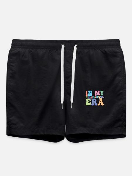 High School Retro Groovy Student - Swim Trunks - black