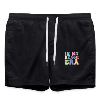 Plage Rétro Groovy Dans Mon - Short de bain - noir - Devant - AI Model Male 185 light (185cm)