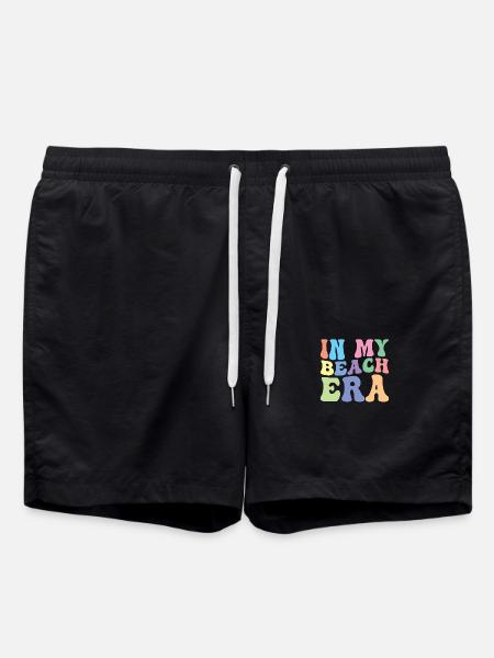 Beach Retro Groovy In My - Swim Trunks - black