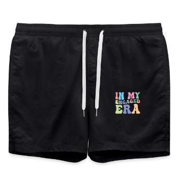 Engagement Retro Groovy Fiancée - Short de bain - noir - Devant - AI Model Male 185 light (185cm)