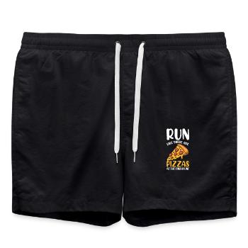 Marathon Marathon Runner Finish Line Saying Funny - Swim Trunks - black - Front - AI Model Male 185 light (185cm)