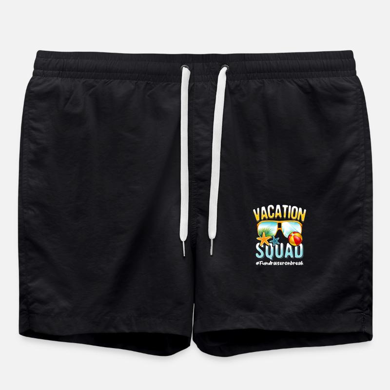 Fundraiser Vacation Squad #Fundraiseronbreak - Swim Trunks - black