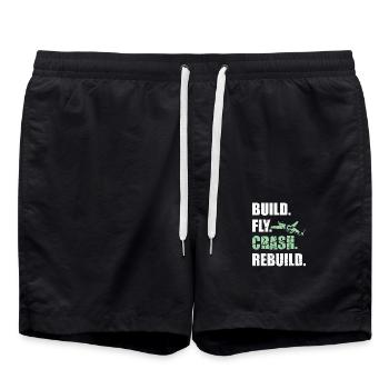RC Model Airplane Pilot Gift - Swim Trunks - black - Front - AI Model Male 185 light (185cm)